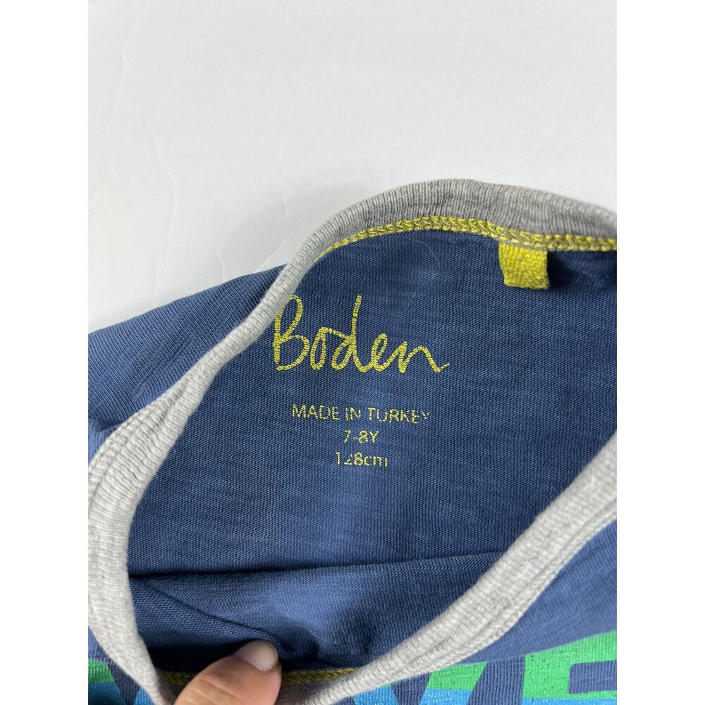 Mini Boden Waves Ringer Graphic Tee 7-8 - Picture 6 of 8